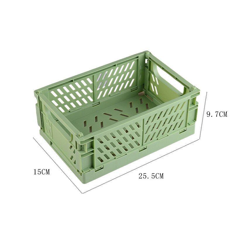 Plastic opvouwbare opbergkrat - Stapelbaar - Opbergdoos organizer - Draagbaar - Bivakshop