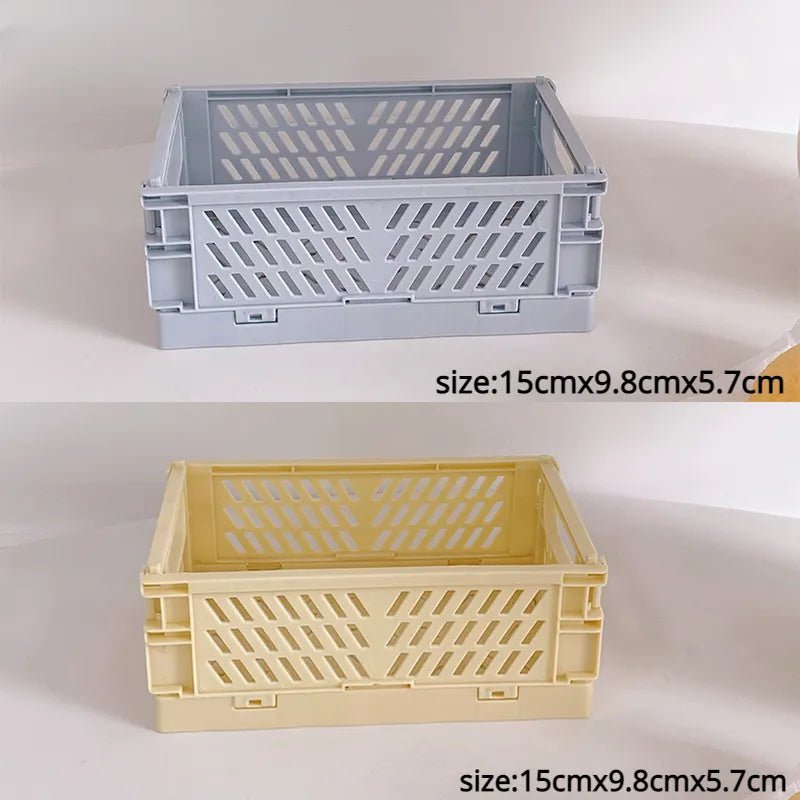 Plastic opvouwbare opbergkrat - Stapelbaar - Opbergdoos organizer - Draagbaar - Bivakshop