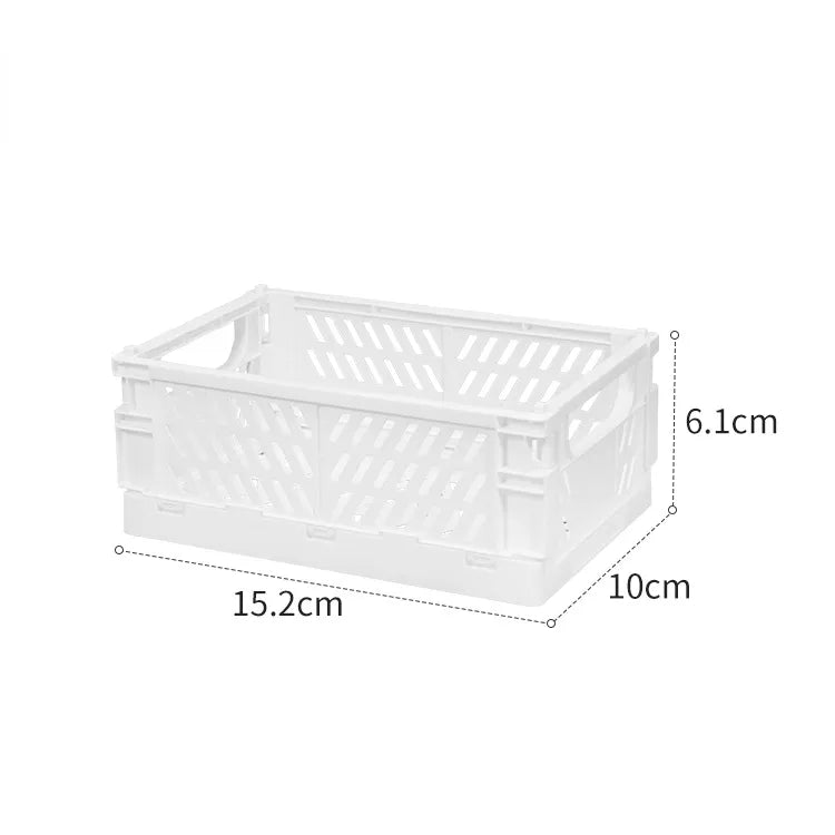 Plastic opvouwbare opbergkrat - Stapelbaar - Opbergdoos organizer - Draagbaar - Bivakshop