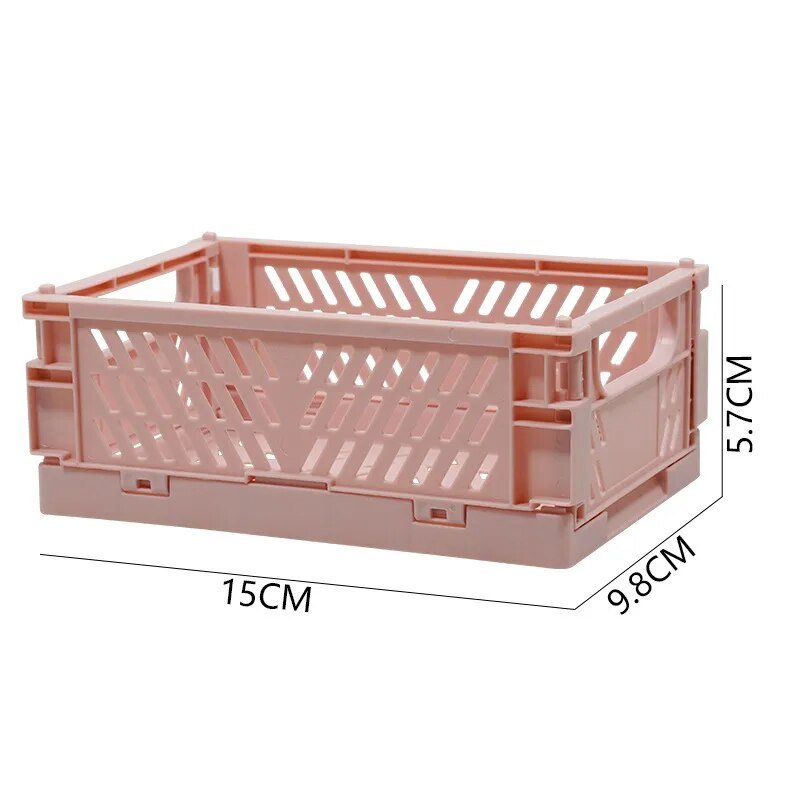 Plastic opvouwbare opbergkrat - Stapelbaar - Opbergdoos organizer - Draagbaar - Bivakshop