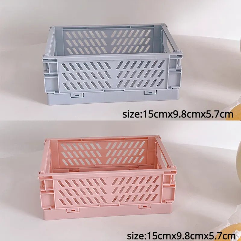 Plastic opvouwbare opbergkrat - Stapelbaar - Opbergdoos organizer - Draagbaar - Bivakshop