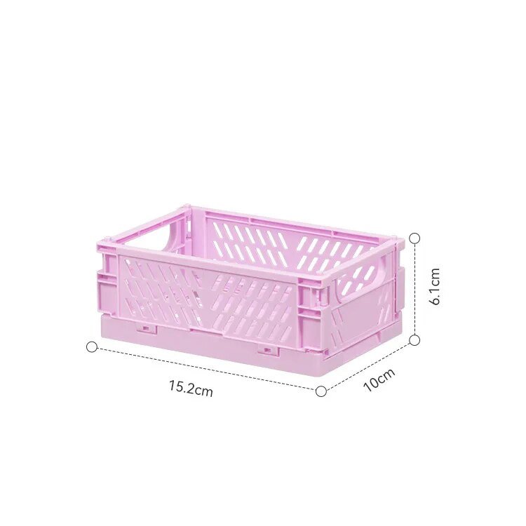 Plastic opvouwbare opbergkrat - Stapelbaar - Opbergdoos organizer - Draagbaar - Bivakshop