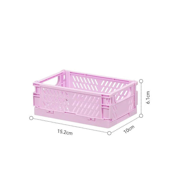 Plastic opvouwbare opbergkrat - Stapelbaar - Opbergdoos organizer - Draagbaar - Bivakshop