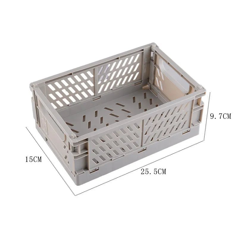 Plastic opvouwbare opbergkrat - Stapelbaar - Opbergdoos organizer - Draagbaar - Bivakshop