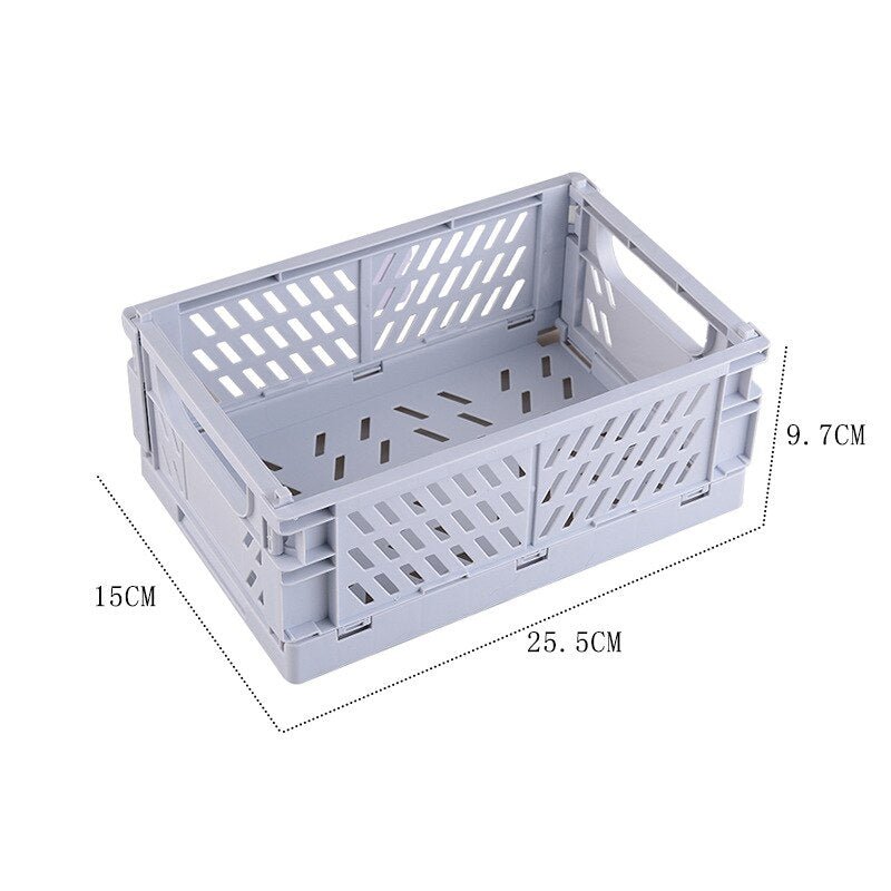 Plastic opvouwbare opbergkrat - Stapelbaar - Opbergdoos organizer - Draagbaar - Bivakshop