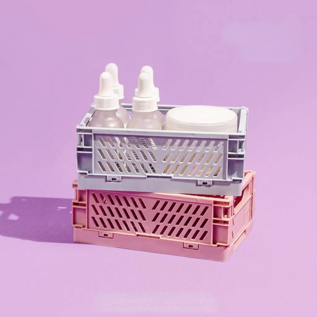 Plastic opvouwbare opbergkrat - Stapelbaar - Opbergdoos organizer - Draagbaar - Bivakshop