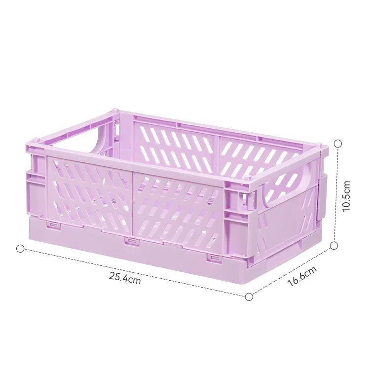 Plastic opvouwbare opbergkrat - Stapelbaar - Opbergdoos organizer - Draagbaar - Bivakshop