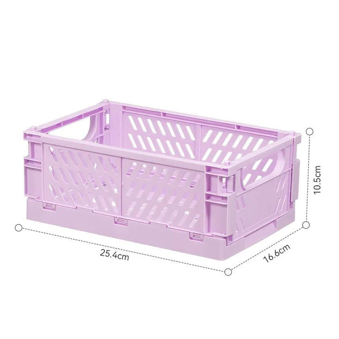 Plastic opvouwbare opbergkrat - Stapelbaar - Opbergdoos organizer - Draagbaar - Bivakshop