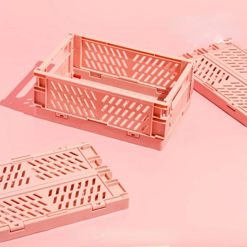 Plastic opvouwbare opbergkrat - Stapelbaar - Opbergdoos organizer - Draagbaar - Bivakshop