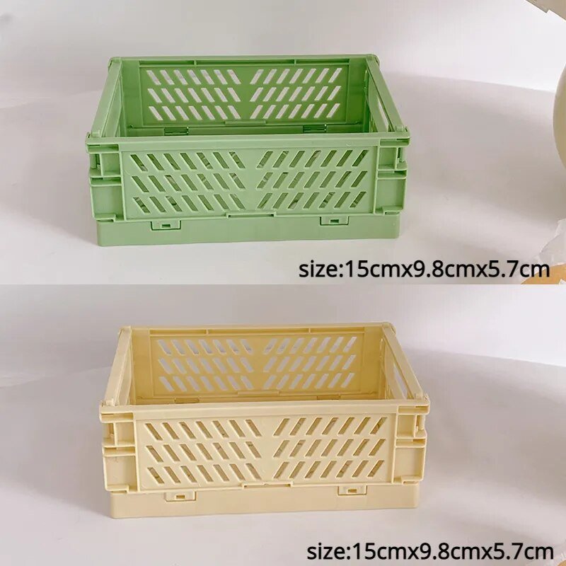 Plastic opvouwbare opbergkrat - Stapelbaar - Opbergdoos organizer - Draagbaar - Bivakshop
