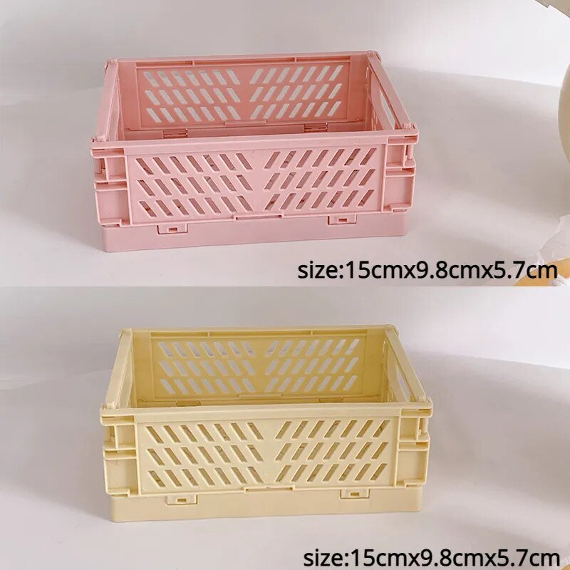 Plastic opvouwbare opbergkrat - Stapelbaar - Opbergdoos organizer - Draagbaar - Bivakshop