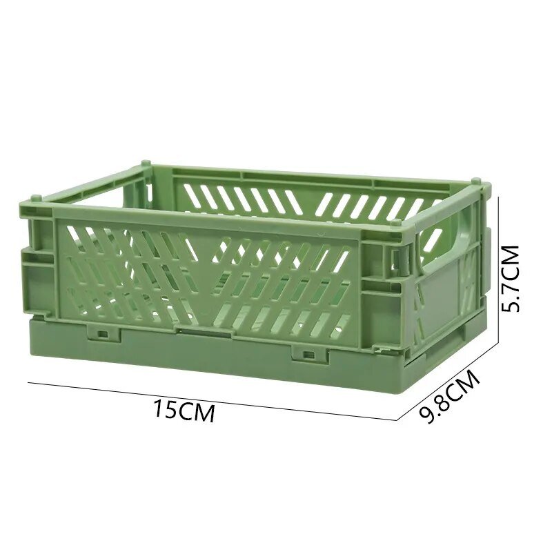 Plastic opvouwbare opbergkrat - Stapelbaar - Opbergdoos organizer - Draagbaar - Bivakshop
