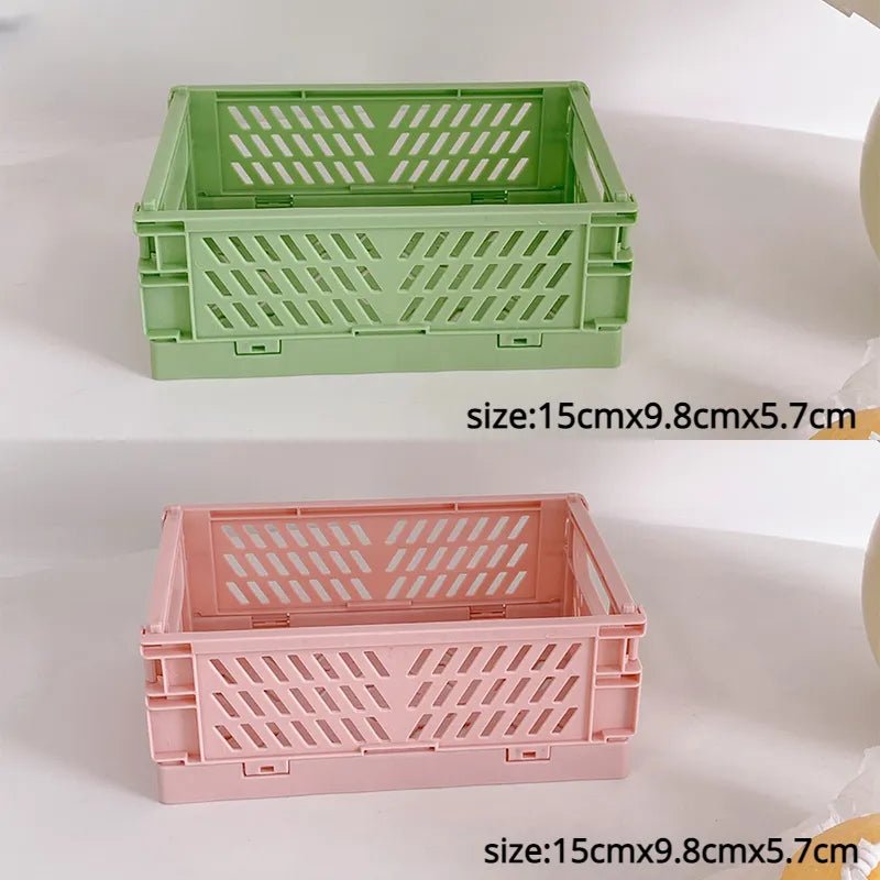 Plastic opvouwbare opbergkrat - Stapelbaar - Opbergdoos organizer - Draagbaar - Bivakshop