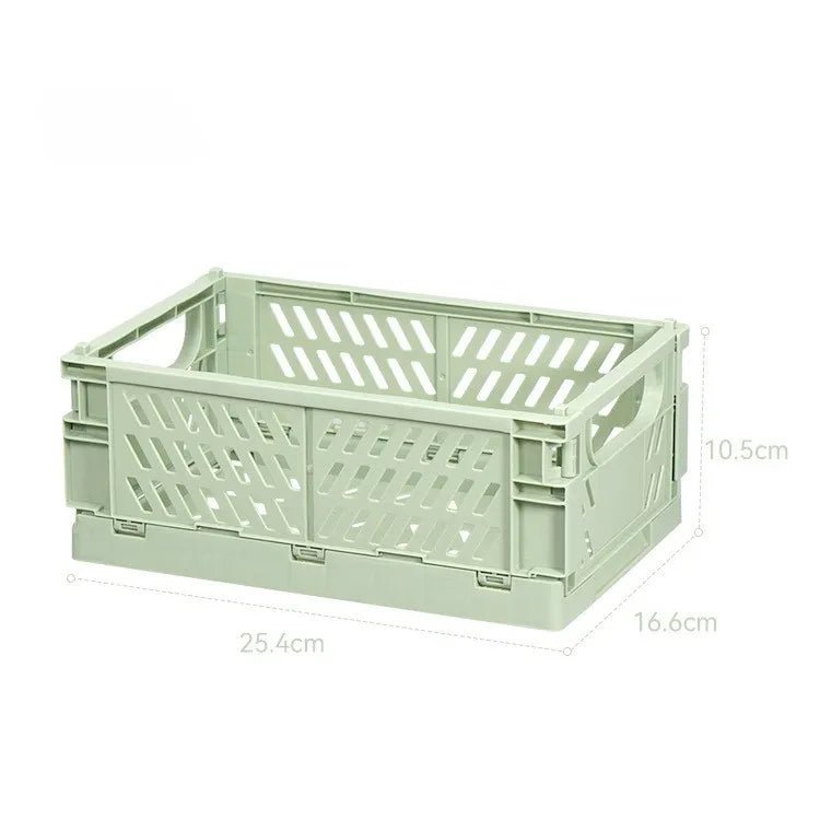 Plastic opvouwbare opbergkrat - Stapelbaar - Opbergdoos organizer - Draagbaar - Bivakshop