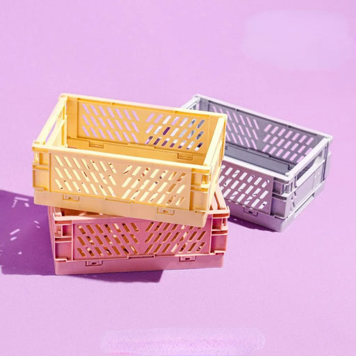 Plastic opvouwbare opbergkrat - Stapelbaar - Opbergdoos organizer - Draagbaar - Bivakshop