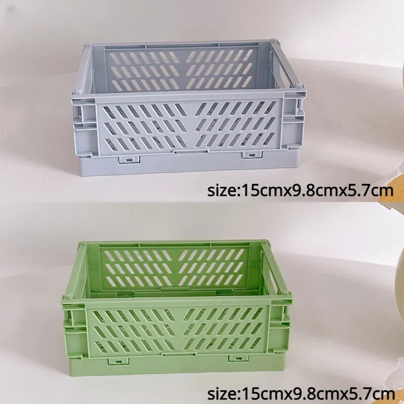 Plastic opvouwbare opbergkrat - Stapelbaar - Opbergdoos organizer - Draagbaar - Bivakshop