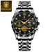 POEDAGAR luxe heren horloge - Waterdichte chronograaf met lichtgevende wijzers - Bivakshop