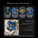 POEDAGAR luxe heren horloge - Waterdichte chronograaf met lichtgevende wijzers - Bivakshop