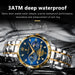 POEDAGAR luxe heren horloge - Waterdichte chronograaf met lichtgevende wijzers - Bivakshop