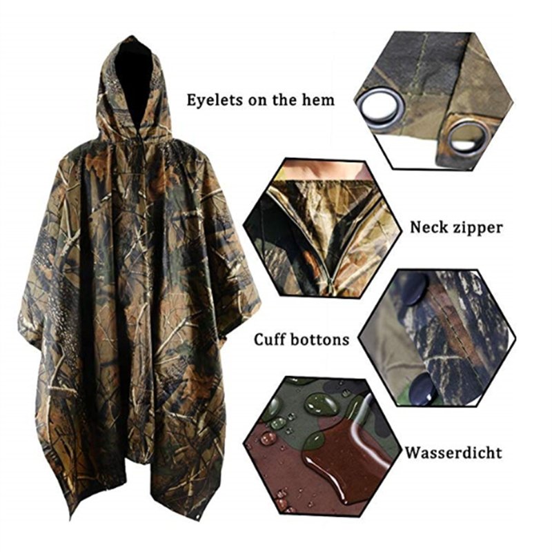 Poncho - Multi functionele poncho - waterdicht - Bivakshop