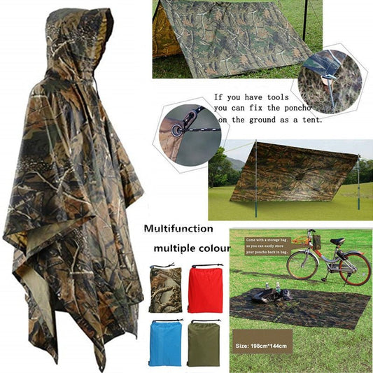 Poncho - Multi functionele poncho - waterdicht - Bivakshop