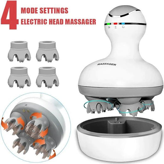 Professioneel Hoofdmassage Apparaat – Elektrisch Massageapparaat - Scalp Massager - Waterdicht – Elektrisch - USB oplaadbaar – Stimuleert Haargroei en Bloedsomloop - Bivakshop