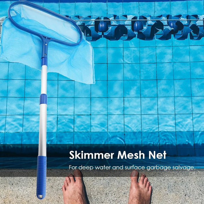 Professionele skimmer met telescopische paal voor zwembadreiniging - Lichtgewicht - Bivakshop