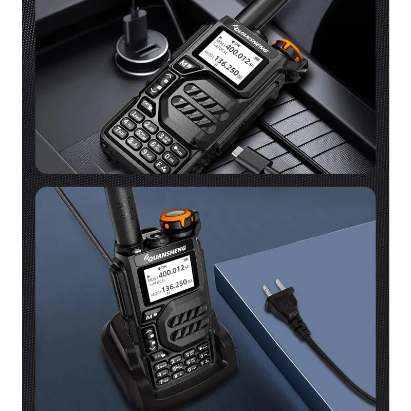 Quansheng UV-K5 walkie talkie - Volledige band luchtvaartband - Automatische frequentiematching - Bivakshop