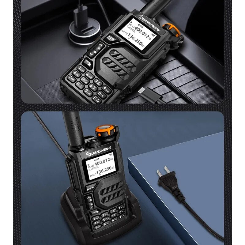 Quansheng UV-K5 walkie talkie - Volledige band luchtvaartband - Automatische frequentiematching - Bivakshop