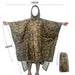 Qupinhui militaire camouflage regenponcho - Waterdichte ripstop nylon poncho - Bivakshop