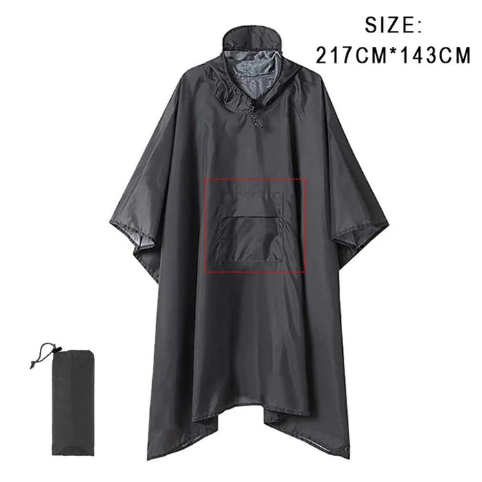 Qupinhui militaire camouflage regenponcho - Waterdichte ripstop nylon poncho - Bivakshop