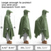 Qupinhui militaire camouflage regenponcho - Waterdichte ripstop nylon poncho - Bivakshop