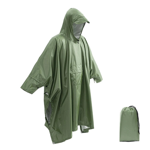 Qupinhui militaire camouflage regenponcho - Waterdichte ripstop nylon poncho - Bivakshop
