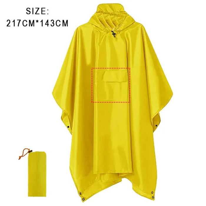 Qupinhui militaire camouflage regenponcho - Waterdichte ripstop nylon poncho - Bivakshop