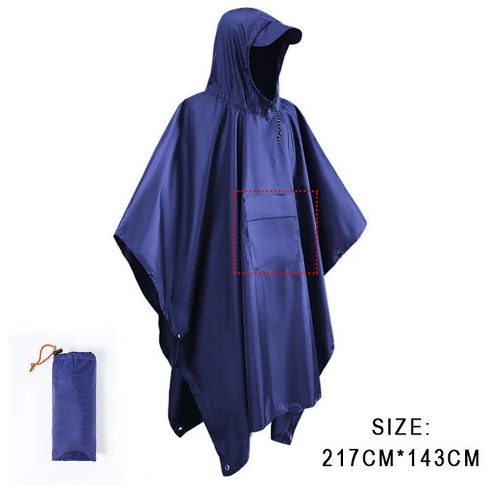Qupinhui militaire camouflage regenponcho - Waterdichte ripstop nylon poncho - Bivakshop