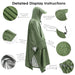 Qupinhui militaire camouflage regenponcho - Waterdichte ripstop nylon poncho - Bivakshop