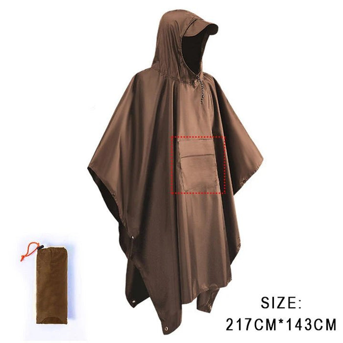 Qupinhui militaire camouflage regenponcho - Waterdichte ripstop nylon poncho - Bivakshop