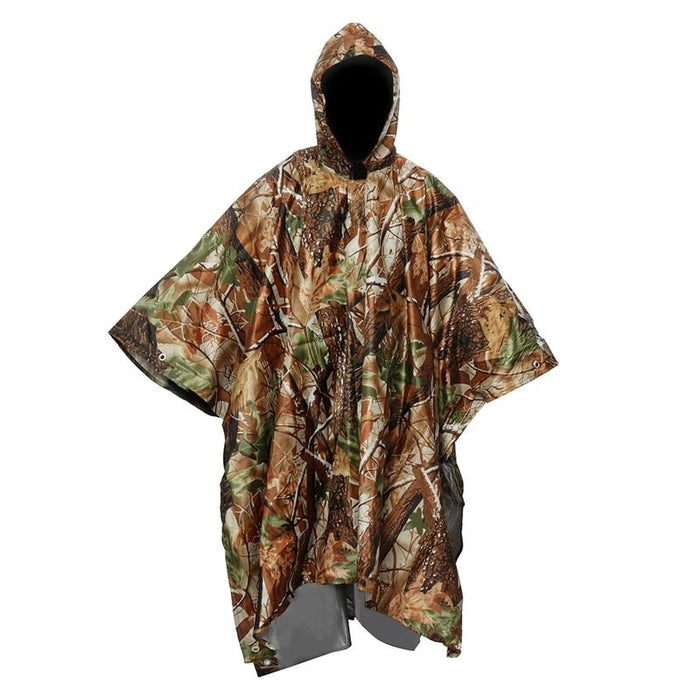 Qupinhui militaire camouflage regenponcho - Waterdichte ripstop nylon poncho - Bivakshop