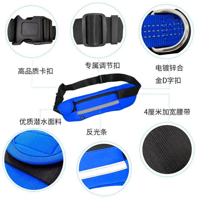 Reflecterende sportieve hondenriem met elastische uitbreiding en opbergzak - Bivakshop