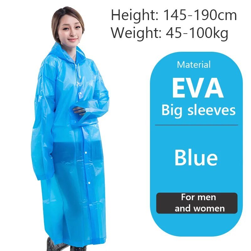Regenjas - Ondoordringbaar - Verdikte waterdichte regenjas met capuchon - Universeel - Bivakshop