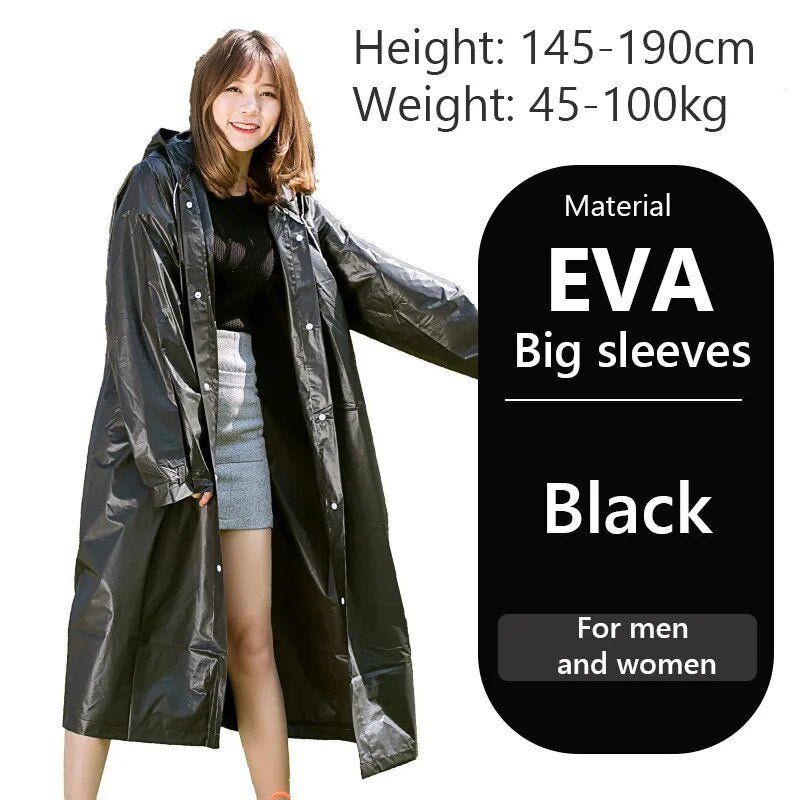 Regenjas - Ondoordringbaar - Verdikte waterdichte regenjas met capuchon - Universeel - Bivakshop