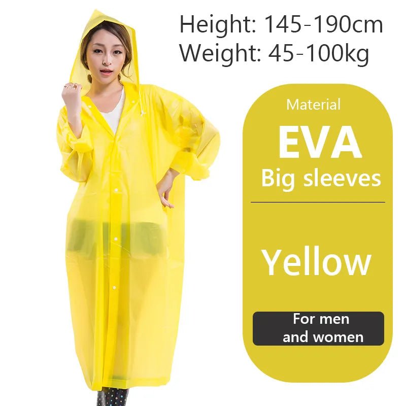 Regenjas - Ondoordringbaar - Verdikte waterdichte regenjas met capuchon - Universeel - Bivakshop