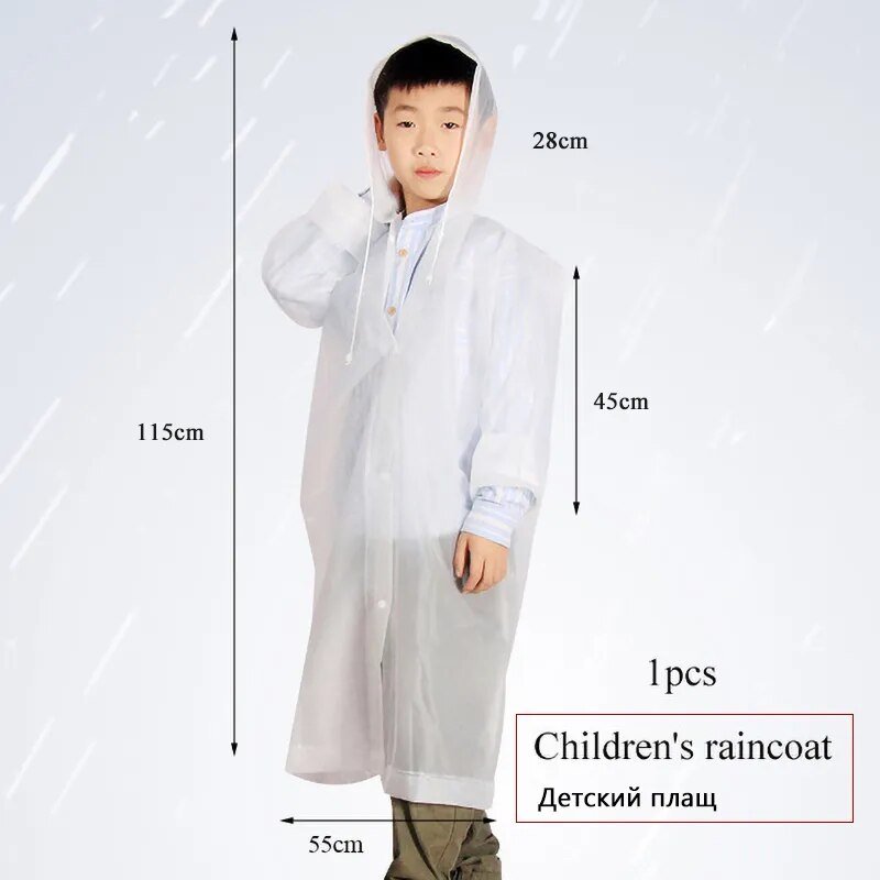 Regenjas - Ondoordringbaar - Verdikte waterdichte regenjas met capuchon - Universeel - Bivakshop
