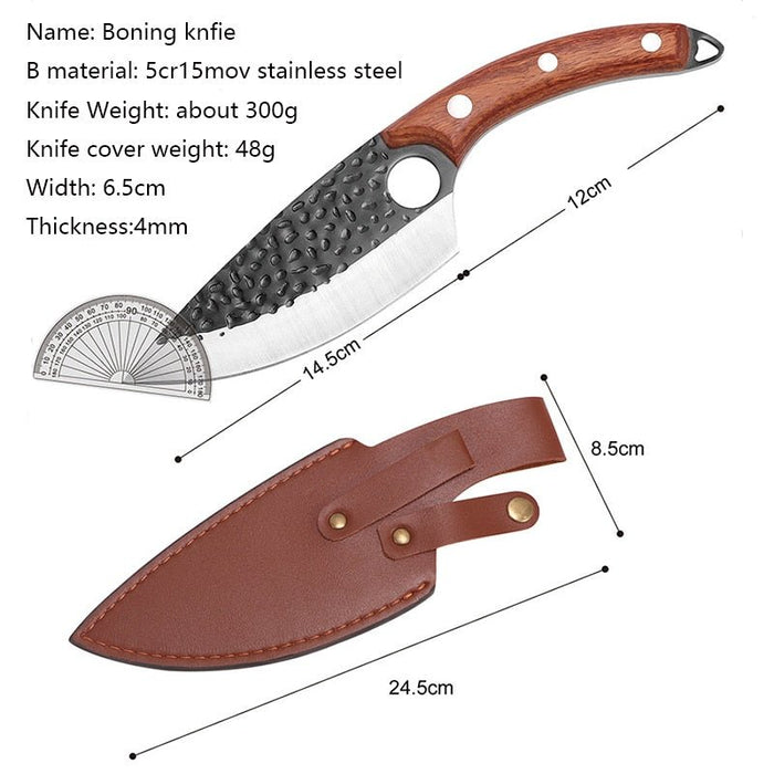 Roestvrijstalen Keuken - Uitbenen Mes - Handgemaakt- Chef Outdoor Koken Slagersmes - Bivakshop