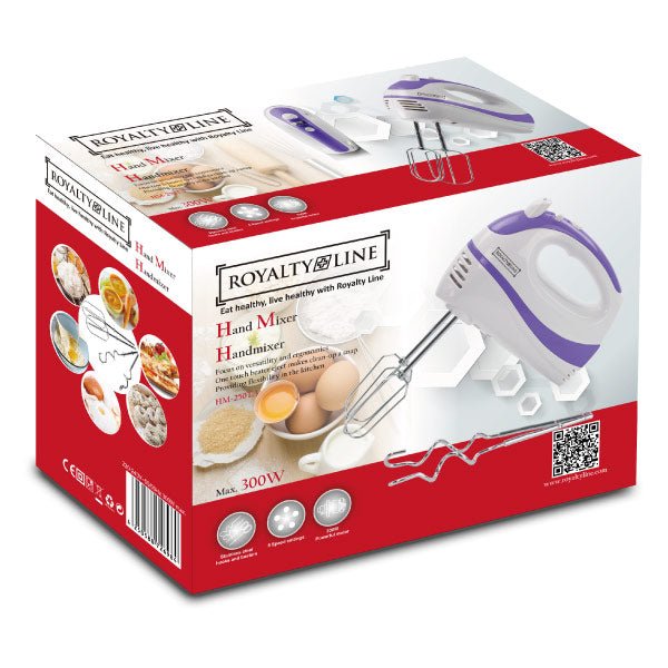 Royalty - lijn RL - HM250T.3; Handmixer 200W - Bivakshop