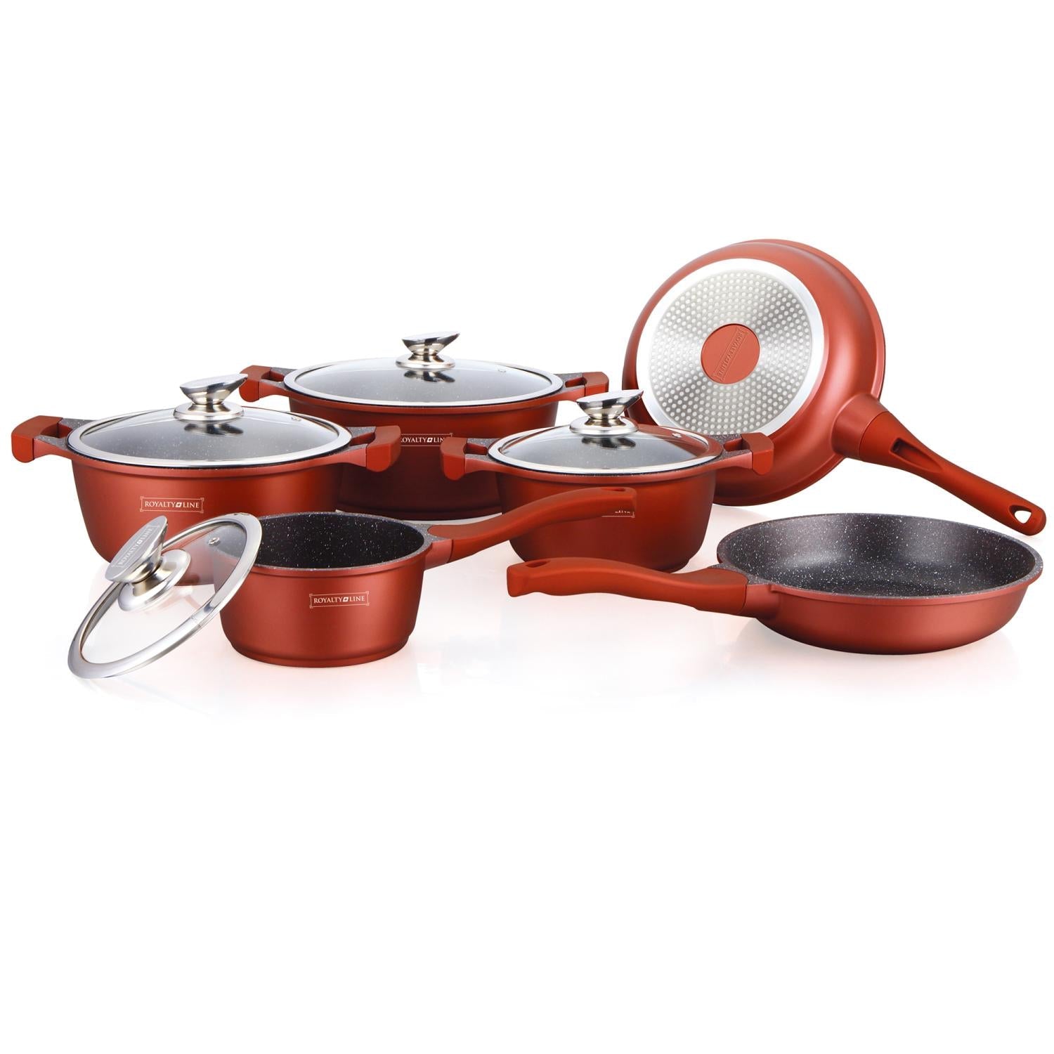 Royalty Line 10 Stuks Pot met Keramiek - Geen giftige stoffen - Rood - Bivakshop