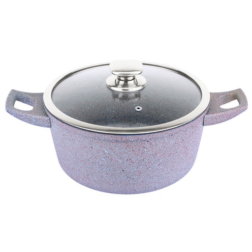 Royalty Line gesmede aluminium anti-aanbak marmeren kookpot - 30 cm grijs - Bivakshop