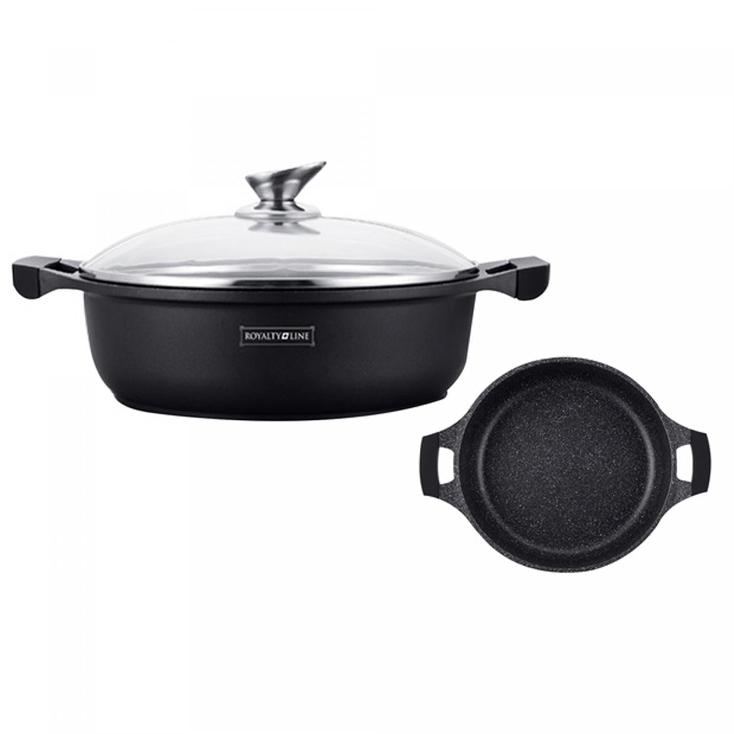 Royalty Line RL-BR28M: marmeren ondiepe soeppan 28cm - Bivakshop
