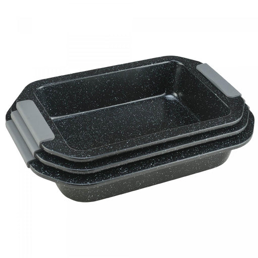 Royalty Line RL-CC3B: 3-delige bakplaat met marmeren coating - Bivakshop