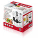 Royalty Line RL-ESMS800: 3-in-1 staafmixer, garde, hakmolen met 2 snelheden - 800 W - Bivakshop